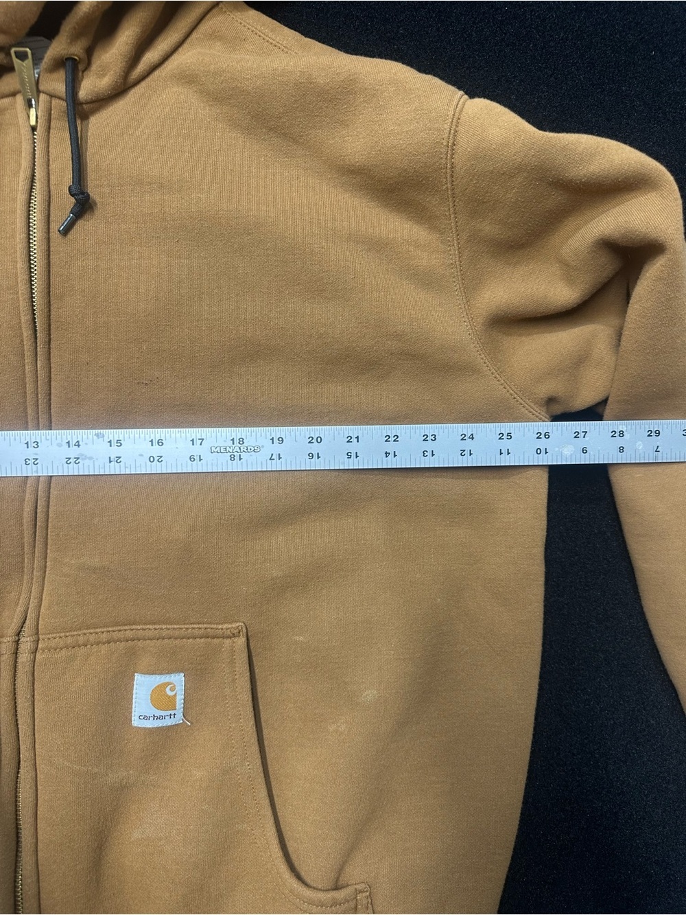 Vintage Carhartt Tan Full-Zip Hooded Work Hoodie - Picture 8 of 9